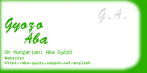 gyozo aba business card