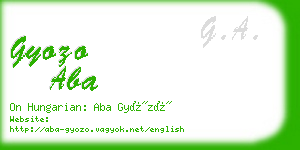 gyozo aba business card